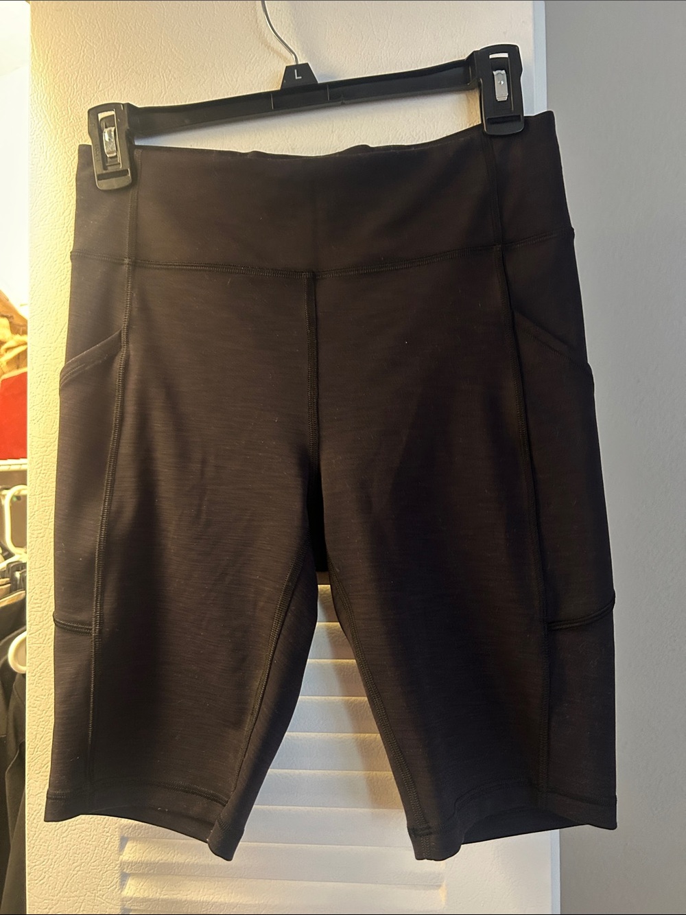 Women’s Black High-Waist Pocket Bike Shorts